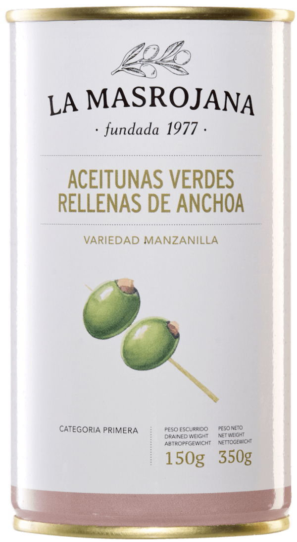 Manzanilla olijven met ansjovis