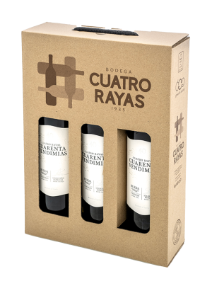 Cuatro Rayas giftbox (40 Vendimias Sauvignon Blanc, 40 Vendimias Verdejo, 40 Vendimias Ribera del Duero)